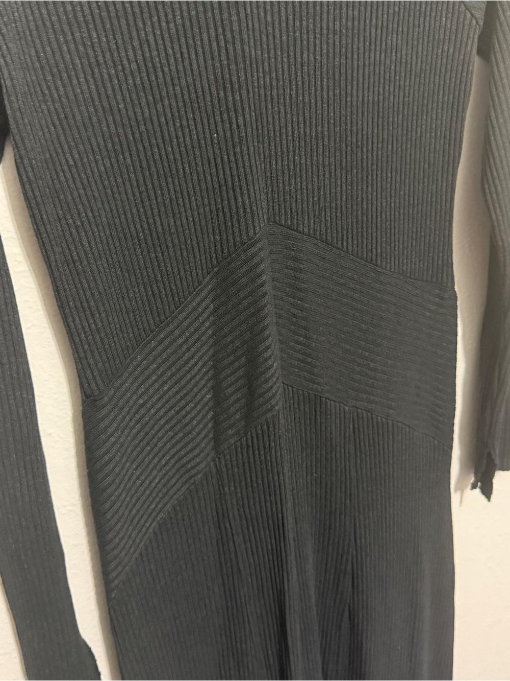 Rag & Bone Long-Sleeve Echo Ribbed Wool Midi Dress New Quiet Luxury Timeless - Picture 4 of 13